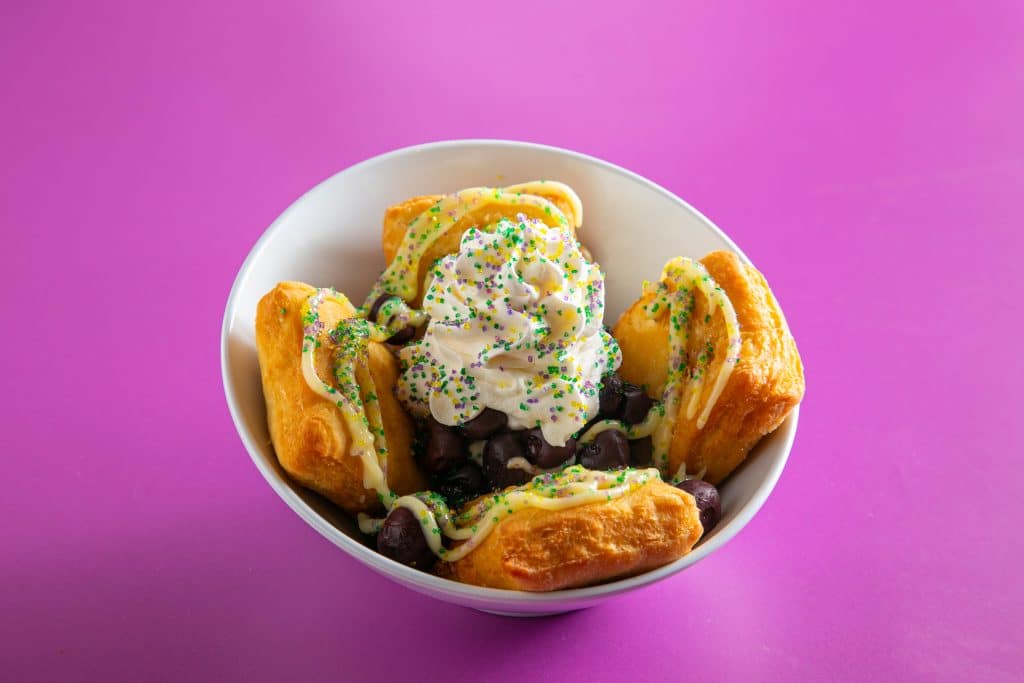 King Cake Beignets - Ruby Slipper & Ruby Sunshine